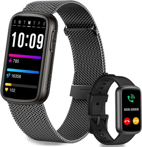 Efolen Relojes inteligentes para hombres y mujeres, reloj de fitness con llamada Bluetooth, frecuencia cardíaca, oxígeno en sangre/monitor de sueño,