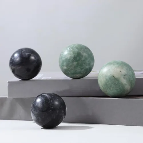 Miniatura 8 de MAGICLULU Bolas de Baoding sólidas, bolas de masaje para ejercicio de salud chino, bolas de masaje de piedra de mármol, bolas de baoding