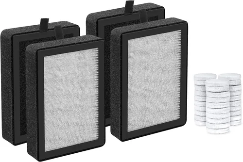 isinlive LV-H128 Filtro de repuesto para purificador de aire compatible con LEVOIT LV-H128/PUURVSAS (HM669A) / ROVACS (RV60) capa media, paquete de