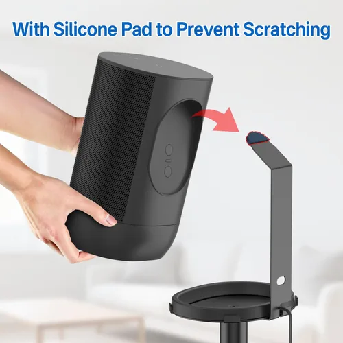 Miniatura 4 de Soporte de altavoz de altura ajustable para Sonos Move, soporte de suelo resistente para Sonos Move & Move 2 con diseño de cable de alimentación