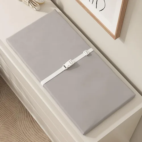 YACODAVO Wipeable Baby Changing Pad for Dresser and Table, Cozy Diaper Changing Pad with Waterproof & Wipe-Clean Leather Cover, Standard Size (31.5"
