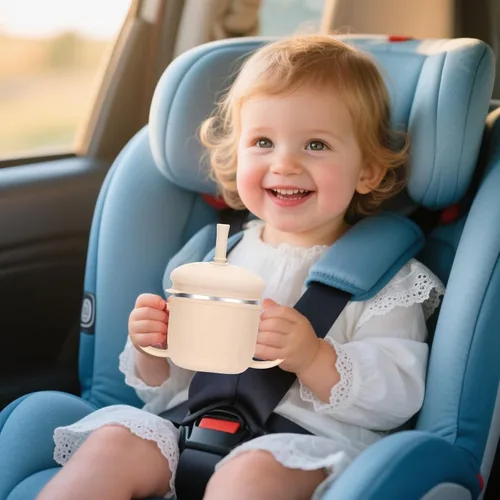 Miniatura 5 de BUSOHA Vasos para sorber de acero inoxidable, 3 en 1 de silicona para niños pequeños, vaso de paja para bebés con cepillo para niños con tapa