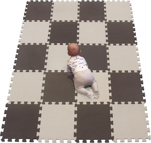 Miniatura 17 de YIMINYUER Alfombra de juego para bebé, 20 piezas de rompecabezas de espuma EVA suave para ejercicio y yoga, alfombrilla no tóxica portátil para sala