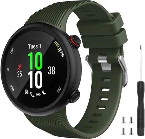 Miniatura 8 de Compatible con Garmin Forerunner 45, correa de repuesto deportiva de silicona suave, pulsera de fitness para Garmin Forerunner 45 Smartwatch
