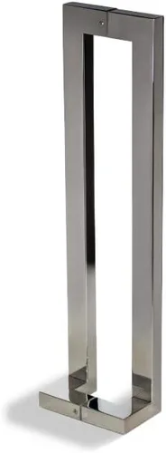 Manijas de puerta de granero de acero inoxidable de 24 pulgadas, acabado pulido con espejo cromado, manija de puerta moderna externa interna para