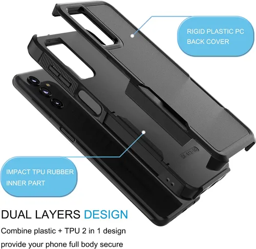 Miniatura 7 de Tekcoo Funda para Galaxy A13 5G 4G 2 protectores de pantalla de vidrio templado Parachoques texturizados antideslizantes