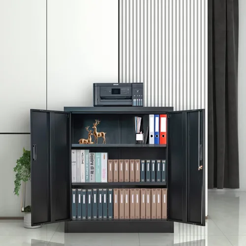 Miniatura 5 de CMY Gabinete de almacenamiento de metal, armario de almacenamiento con bloqueo de 36 pulgadas de alto con estantes ajustables, gabinetes de acero