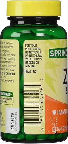 Miniatura 3 de Spring Valley - Zinc 50 mg, 200 unidades de suplemento de zinc Spring Valley es adecuado para la ingesta diaria.