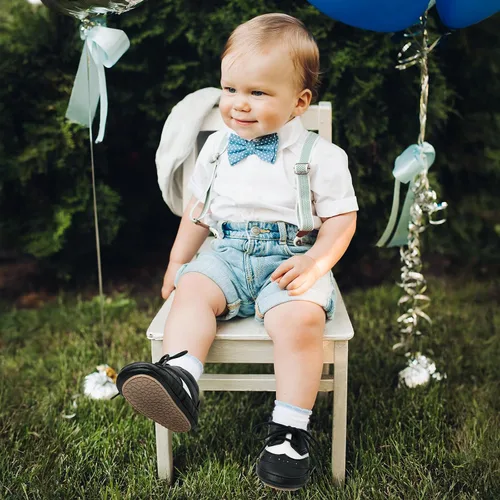 Miniatura 6 de ESTAMICO Zapatos para bebés niños Prewalker PU Sneakers
