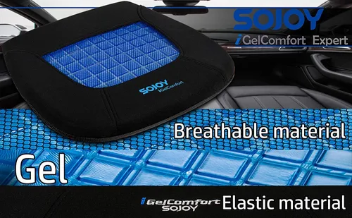 Miniatura 6 de Cojín de gel Sojoy IGelComfort para coxis, ortopédico, Negro