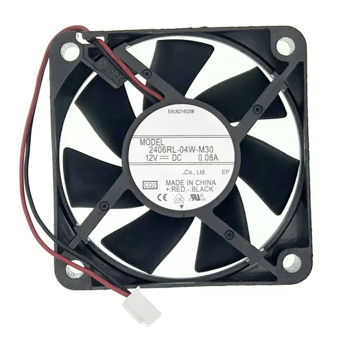 Nuevo ventilador de refrigeración para 2406RL-04W-M30 DC 12V 0.08A 2.362 in 6015 Tamaño: 2.362x2.362x0.591 in, ventilador de enfriamiento silencioso