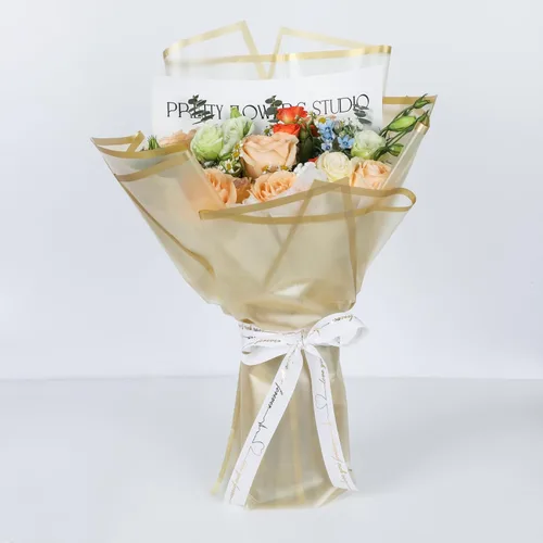 Miniatura 6 de NESCCI Papel de regalo de flores de 20 hojas, papel de regalo de ramo floral impermeable, suministros de floristería, papel de embalaje para boda