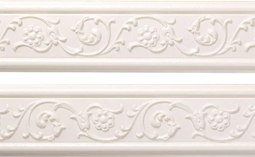 ECYC Moldura de espuma 3D autoadhesiva de 27.17 x 3.15 pulgadas, para despegar y pegar, para decoración del hogar, cocina, dormitorio, color blanco