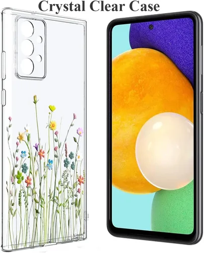 Miniatura 3 de Unov Funda diseñada para Galaxy A52 / A52s, funda transparente para teléfono con [patrón antideslizante en relieve], protección delgada a prueba