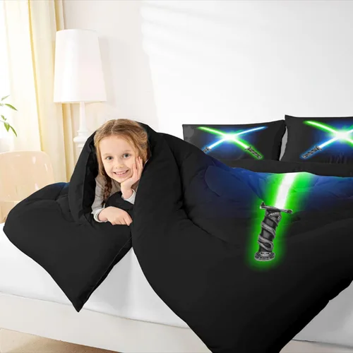 Miniatura 7 de Feelyou, juego de ropa de cama estilo vaquero tamaño individual para niños, juego de edredón occidental para niños y niñas, desierto del lejano