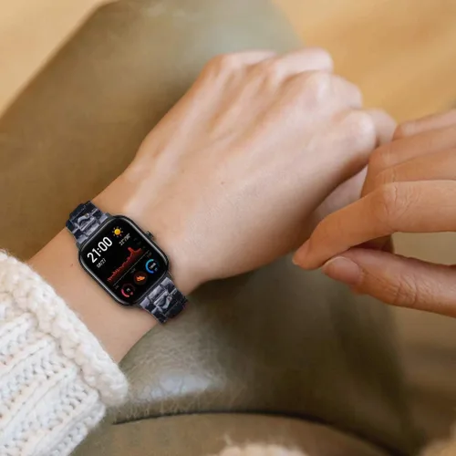 Miniatura 8 de FitTurn Bandas de resina compatibles con Amazfit Bip 6/Bip 5/Pace/Cheetah/Stratos 2 3/GTR 4/GTR 3/GTR 3 Pro/GTR 2/GTR 2e/GTR 1.850 in Reloj