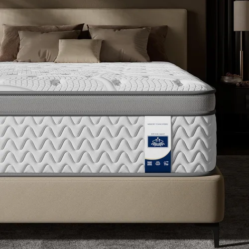 Miniatura 10 de Colchón firme de tamaño individual de 10 pulgadas, colchón híbrido de sueño profundo para aliviar el dolor, cama refrescante de la colección Hotel