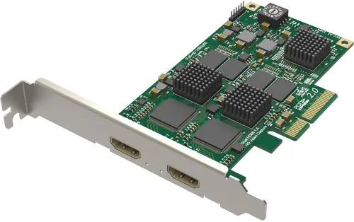 Magewell Pro Capture Dual HDMI 11080 - Tarjeta de captura PCIe HDMI de doble canal para grabación de video HD para transmisión en vivo, grabación y