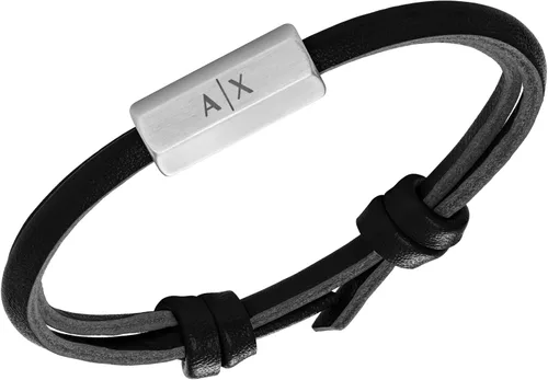 Miniatura 2 de Pulsera de cadena de cuero trenzado Armani Exchange