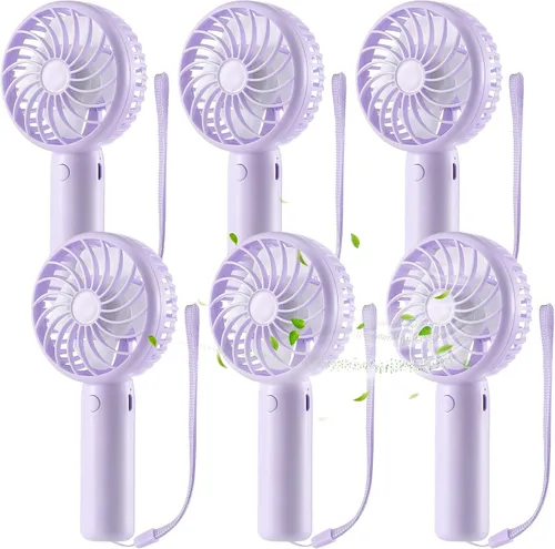 Miniatura 24 de Tujoe Mini ventilador de mano potente de 3 velocidades, ventilador personal pequeño portátil recargable con base USB para mujeres, maquillaje