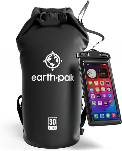 Miniatura 24 de Earth Pak Bolsa Seca Impermeable - Mochila Impermeable de Cierre Enrollable Superior Mantiene el Equipo Seco para Kayak con Funda Impermeable
