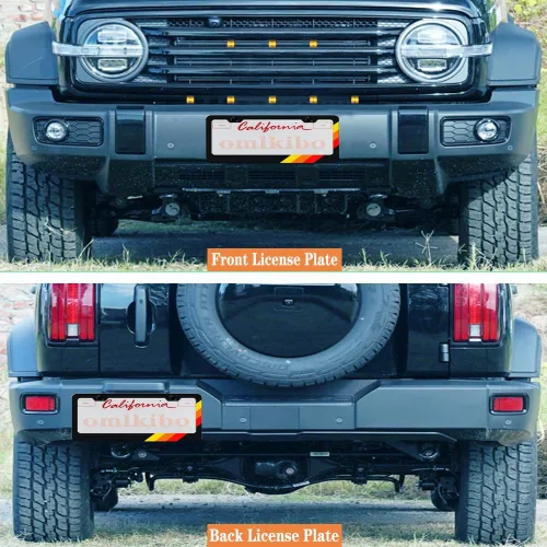 Miniatura 5 de Marco de Placa de Matrícula de Aluminio Compatible con Vehículo, Camión, Remolque, SUV de Dodge. (Rojo-01)