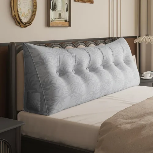 Miniatura 51 de Almohada WOWMAX grande de apoyo con forma triangular, almohada con forma de cuña para respaldo o lectura, cabecero para el día de la Madre