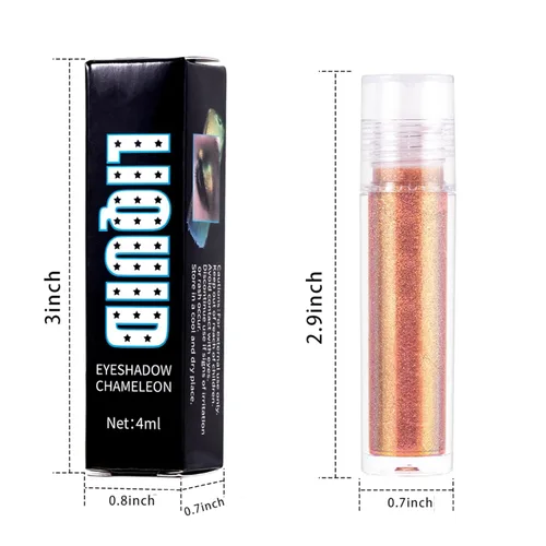 Miniatura 7 de Grospe Sombra de ojos líquida con purpurina, holográfica vibrante que cambia de color, de larga duración, suave cremosa, altamente pigmentada, 01