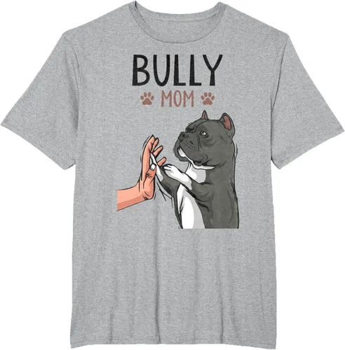 Miniatura 42 de American Bully Mom Cute Dog Mama Camiseta divertida para mujer, Blanco, S