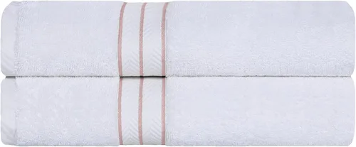 Miniatura 34 de Juego de toallas de baño de algodón turco ultra suave de Superior, juego de 2 piezas, toallas para la ducha, baño, artículos esenciales para el Latte