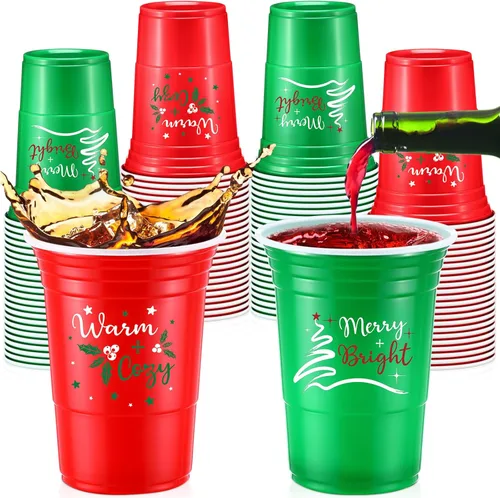 Miniatura 10 de Pickmesh 50 piezas de vasos de plástico para el Día de San Patricio de 16 onzas con diseño de trébol de la suerte, vasos desechables
