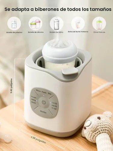 Miniatura 9 de Grownsy Calentador de biberones, calentador de biberones rápido para leche materna y fórmula, control preciso de temperatura, calentador de leche