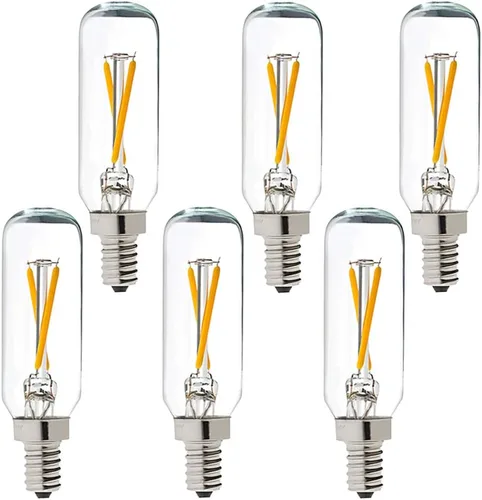 Miniatura 9 de LiteHistory Bombilla LED T6 regulable de 40 W, candelabro LED 2200 K, ámbar 250 lm, 4 W, e12 T25, paquete de 6 bombillas Utral Blanco Cálido 2200k 4w