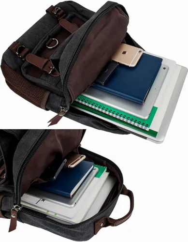 Miniatura 6 de Mygreen bolsa cruzada de lona, mochila de viaje