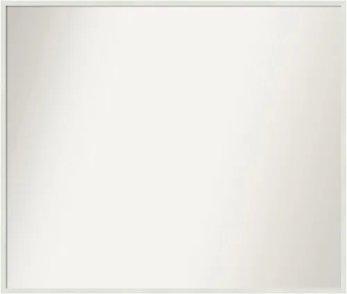 Miniatura 409 de Amanti Art Espejo de baño blanco para sobre el fregadero, 32 x 45 pulgadas, espejo de tocador rectangular blanco esbelto, marco de madera moderno