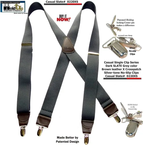 Miniatura 4 de Tirantes de la serie casual para hombres en el estilo tradicional de espalda en X con clips antideslizantes patentados en Estados Unidos