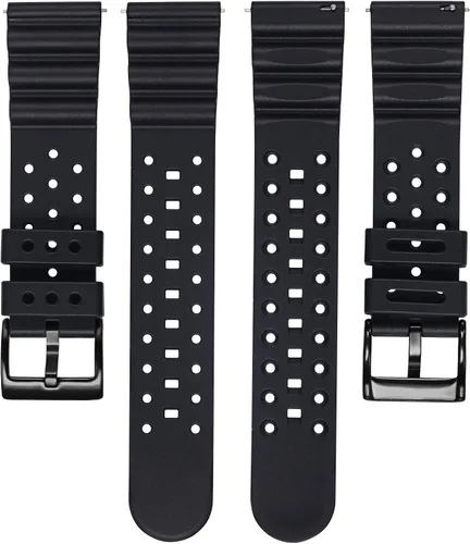 Miniatura 2 de Carty Correas de reloj de silicona de liberación rápida para hombres y mujeres, de alta calidad, impermeables, 0.787in, 0.866in, 0.945in, correas