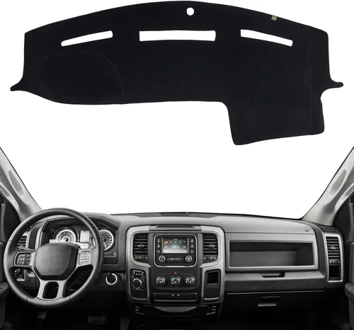 Miniatura 46 de Cubierta del Tablero Alfombrilla del Salpicadero Ajuste para Chevy Equinox 2024-2018 (Sin Modelos HUD), Alfombrilla del Tablero del Coche Negro