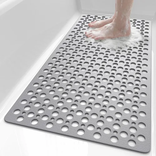 Miniatura 11 de XIYUNTE Alfombra de Baño para Bañera Antideslizante Alfombra de Ducha - 28" x 15" Alfombra de Bañera TPE Suave Antideslizante Alfombras de Ducha