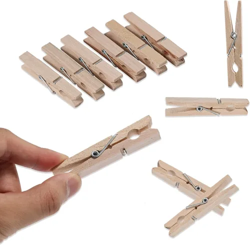 Miniatura 3 de Paquete de 50 pinzas de madera de aproximadamente 2-7/8 pulgadas de largo