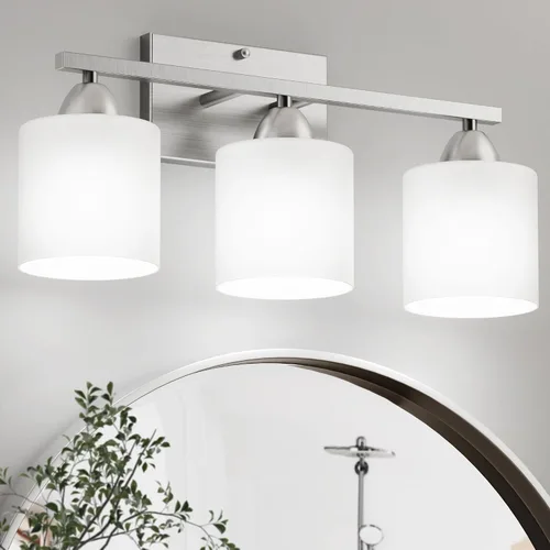 Miniatura 11 de Luces de baño negras sobre espejo, lámpara de tocador anti-óxido para baño, moderna lámpara de pared de 2 luces para sala de estar, base estándar