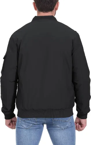 Miniatura 6 de BASUDAM Chaqueta bomber acolchada impermeable con múltiples bolsillos para hombre, abrigo de invierno alternativo