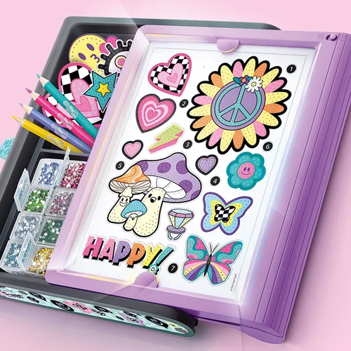 Miniatura 9 de Kit de pintura de diamantes - Estuche de luz Canal Toys Diamant'Art OFG 300, arte de diamantes morados