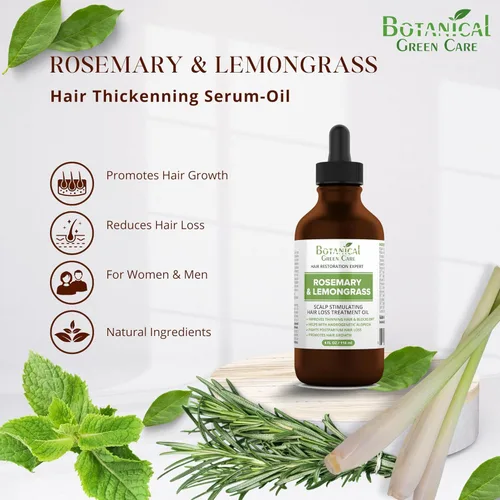 Miniatura 2 de Aceite para el cabello de romero y citronela, aceite de romero para mujeres y hombres, suero para el crecimiento del cabello. Fabricado en Estados