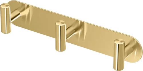 Gatco 1292B Latitude II - Gancho triple para bata de baño con 3 ganchos, gancho montado en la pared para toallas y batas de baño, 11 pulgadas de