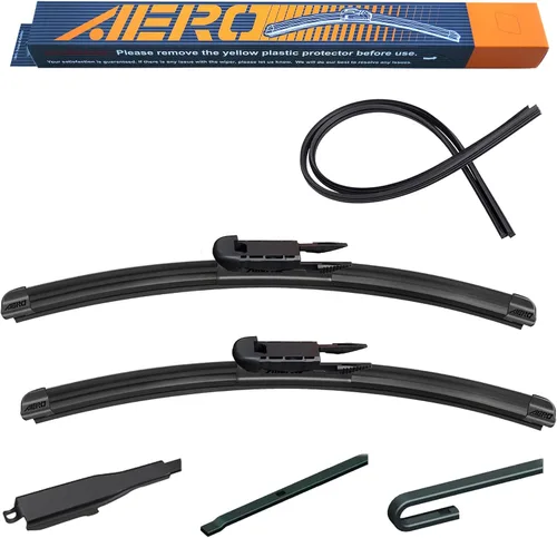 Miniatura 17 de AERO Avenger - Limpiaparabrisas prémium de 26 pulgadas + 19 pulgadas para todas las estaciones con repuestos de goma adicionales, repuesto