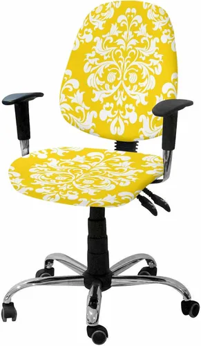 Miniatura 8 de Fundas elásticas para silla de oficina con diseño de pájaros morados, 2 piezas, suave, decorativo, protector para silla de escritorio, protector