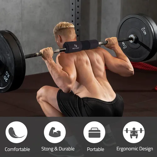 Miniatura 7 de Almohadilla para Barra y 2 Correas de Tobillo para Máquina de Cable - Accesorios de Gimnasio para Mujeres y Hombres - Perfecta para Patadas