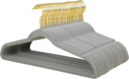Miniatura 23 de ManGotree Perchas de terciopelo para abrigos, perchas antideslizantes de fieltro para trajes, colgador de ropa ultradelgado que ahorra espacio