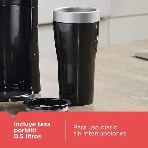 Miniatura 6 de Black + Decker cafetera, individual (de una sola ración), Negro, CM618